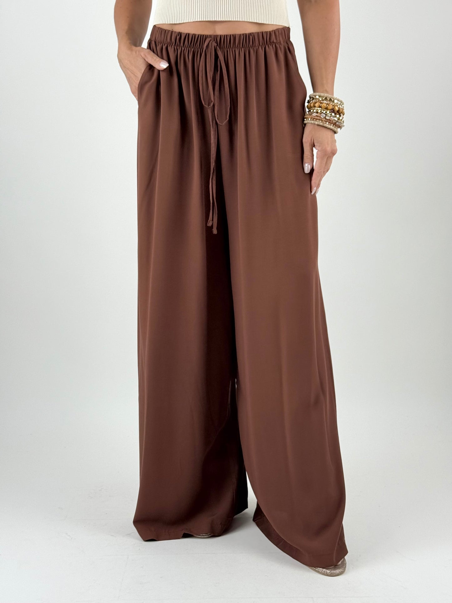 KONTATTO - PANTALONE LARGO COULISSE