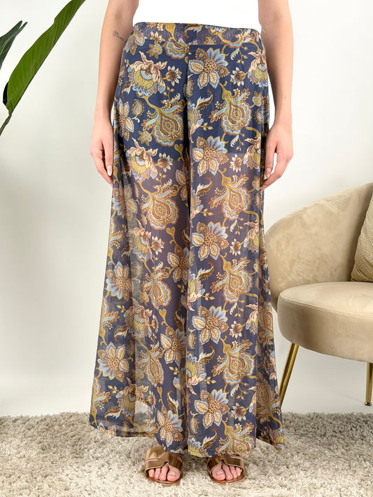 DEVA - PANTALONE PALAZZO FANTASIA