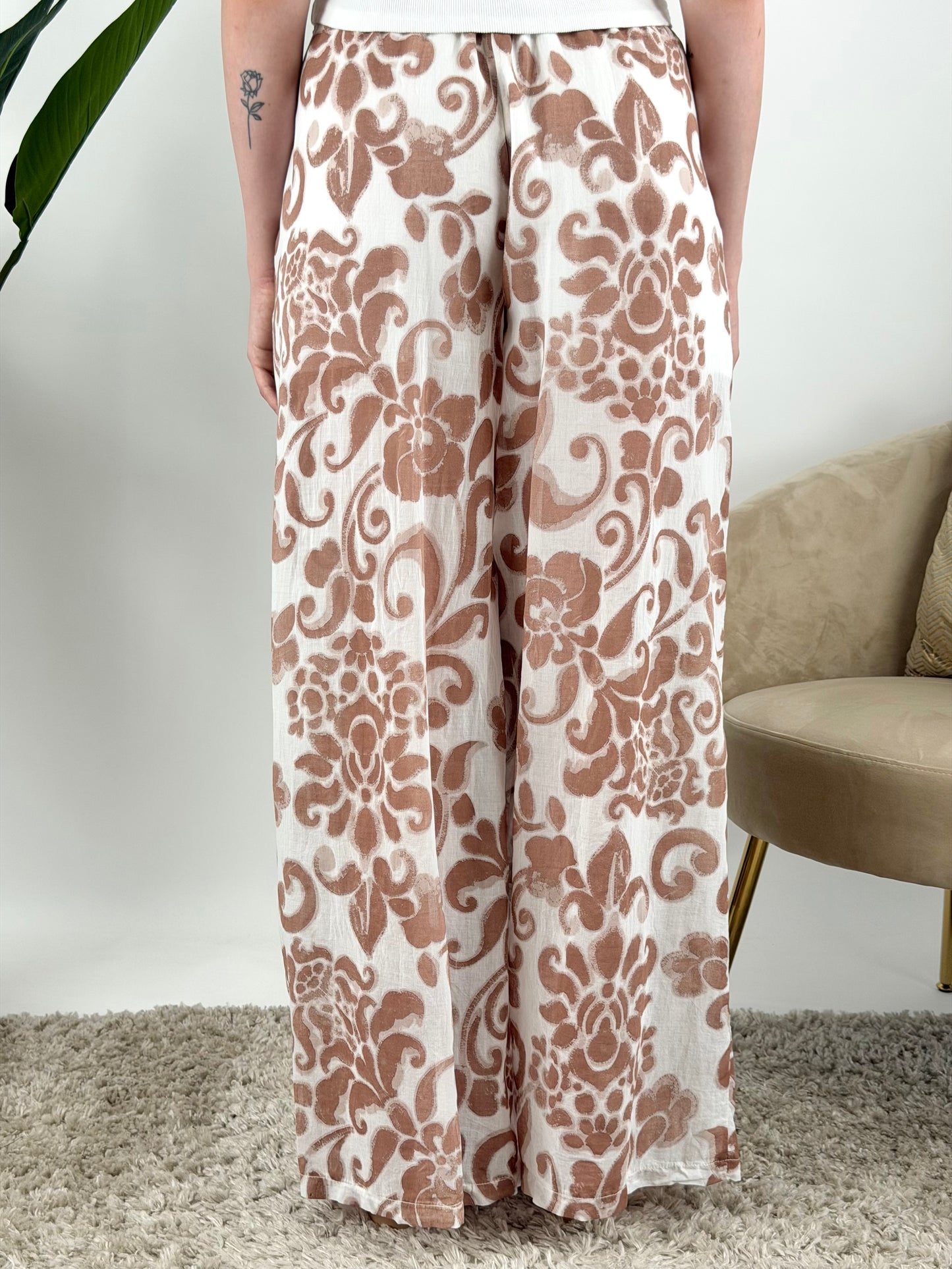 HAVEONE - PANTALONE MUSSOLA FANTASIA