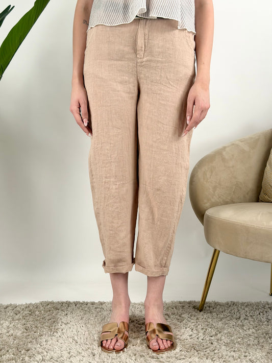 HAVEONE - PANTALONE BARREL LINO