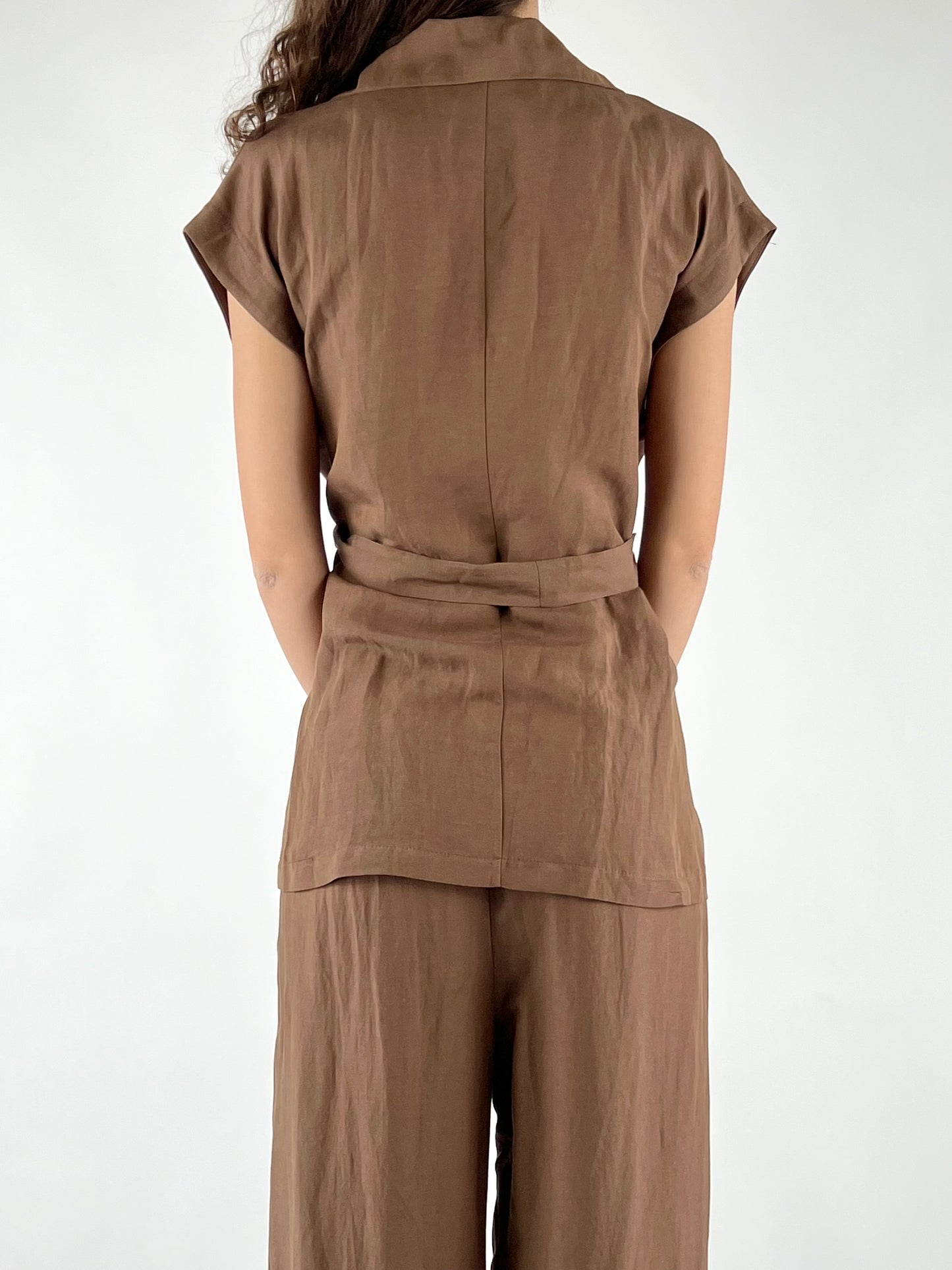 TENSIONE IN - COMPLETO GILET MISTO LINO