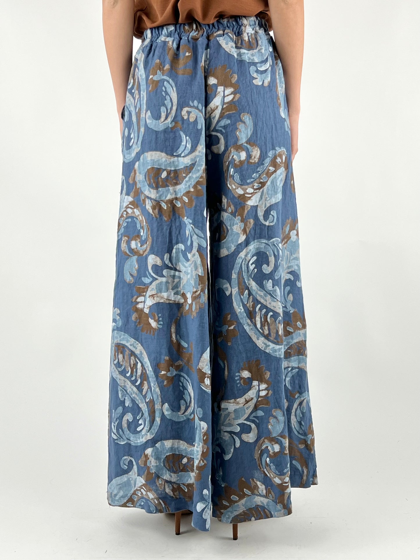DEVA - PANTALONE LINO FANTASIA