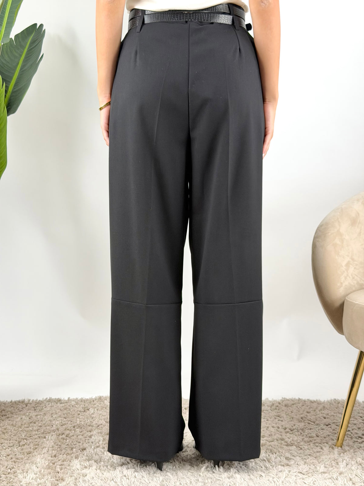 HAVEONE - PANTALONE PIA PALAZZO DOPPIO PASSANTE