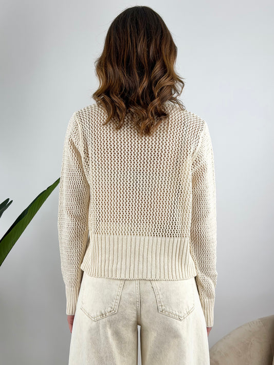 SUSY MIX - CARDIGAN TRAFORATO BOTTONE
