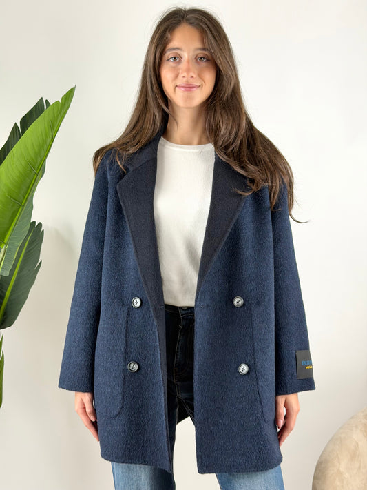 WU'SIDE - CAPPOTTO DOPPIOPETTO CORTO REVERSIBILE