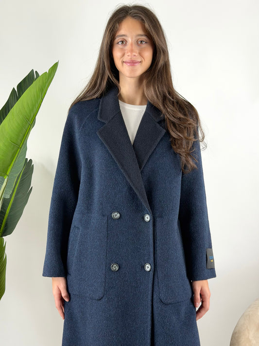 WU'SIDE - CAPPOTTO DOPPIOPETTO LUNGO REVERSIBILE