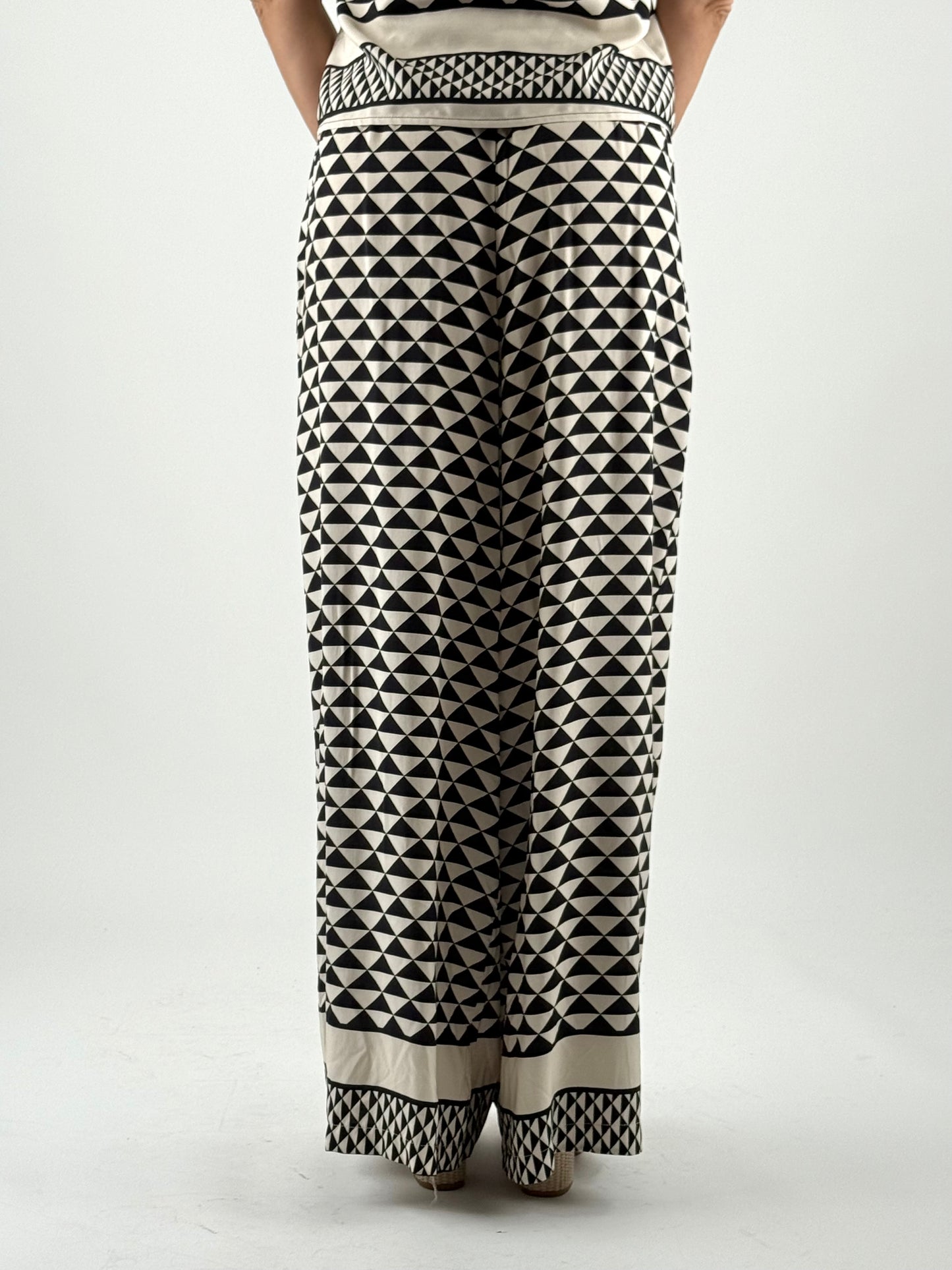 TENSIONE IN - PANTALONE PALAZZO OPTICAL
