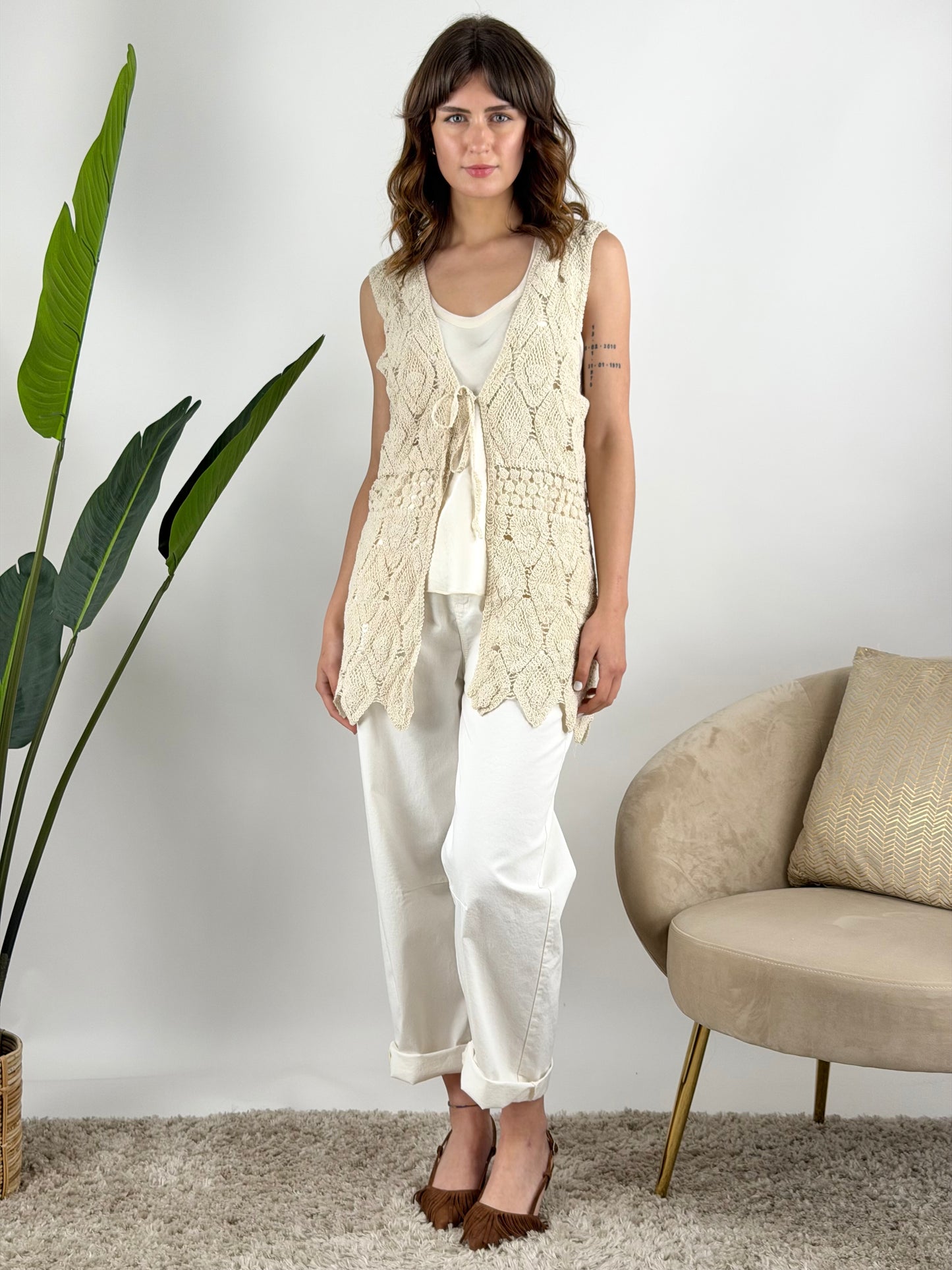 SUSY MIX - GILET LUNGO CROCHET