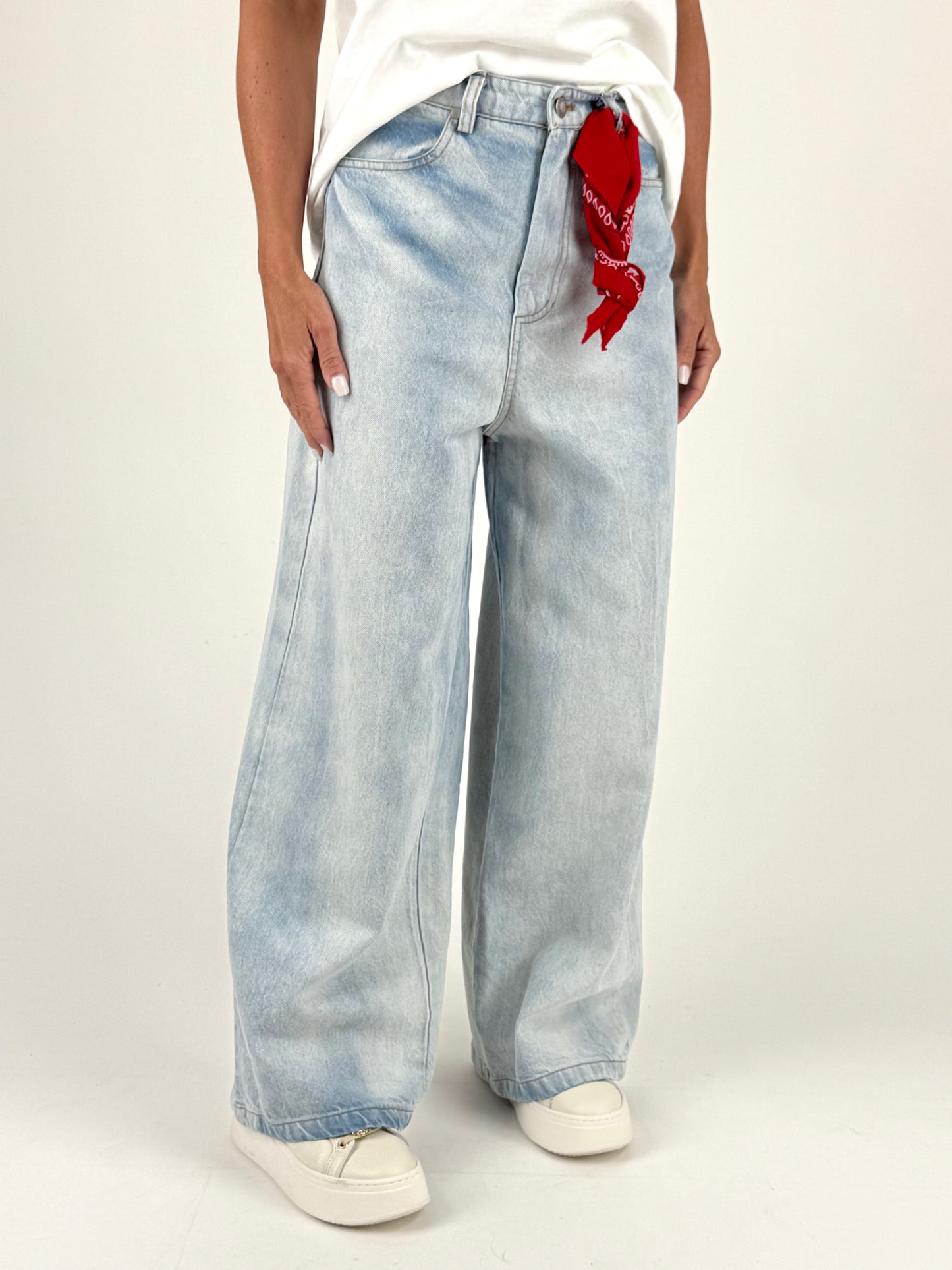 TENSIONE IN - JEANS MALTINTO BANDANA