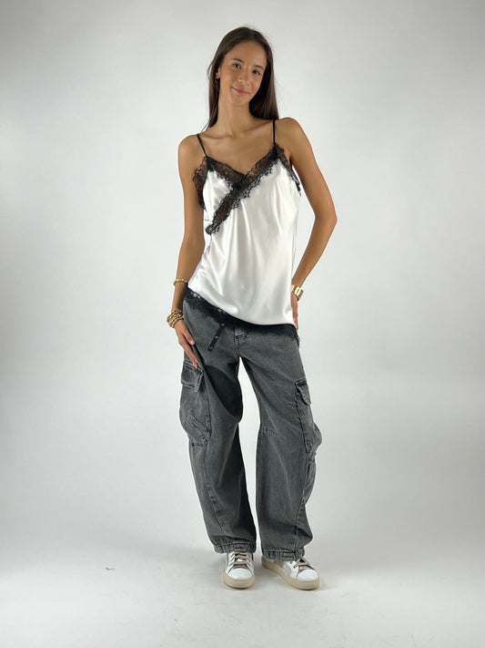 DEVA - TOP ASIMMETRICO PIZZO