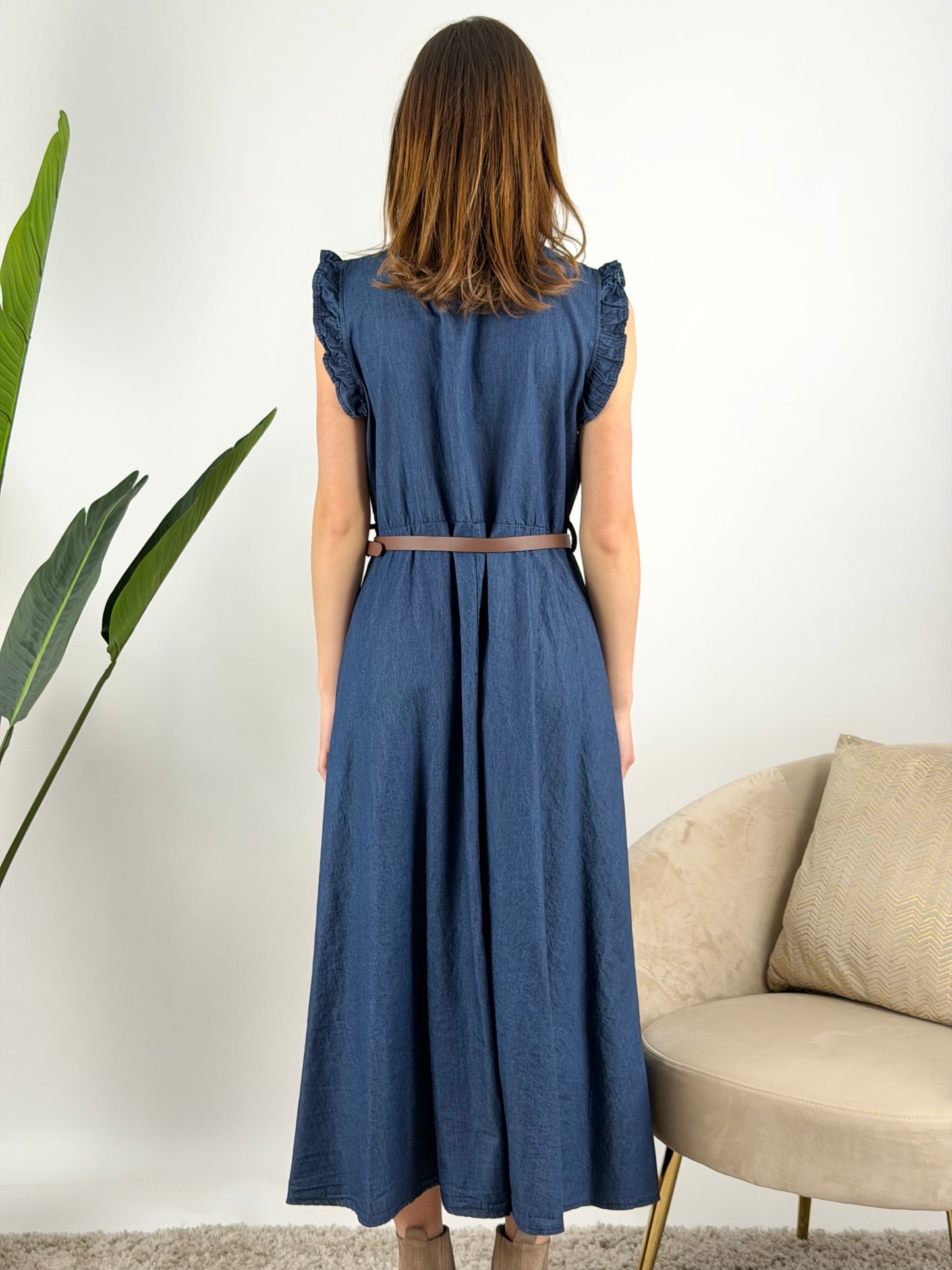 DEVA - ABITO LUNGO CHAMBRAY