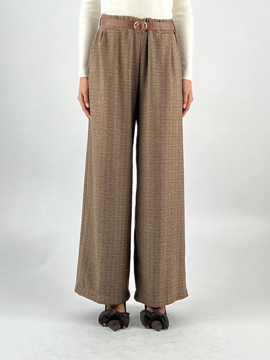 DEVA - PANTALONE PALAZZO SPIGATO