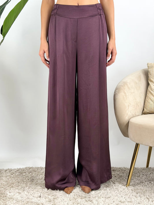 SUSY MIX - PANTALONE PALAZZO SATIN