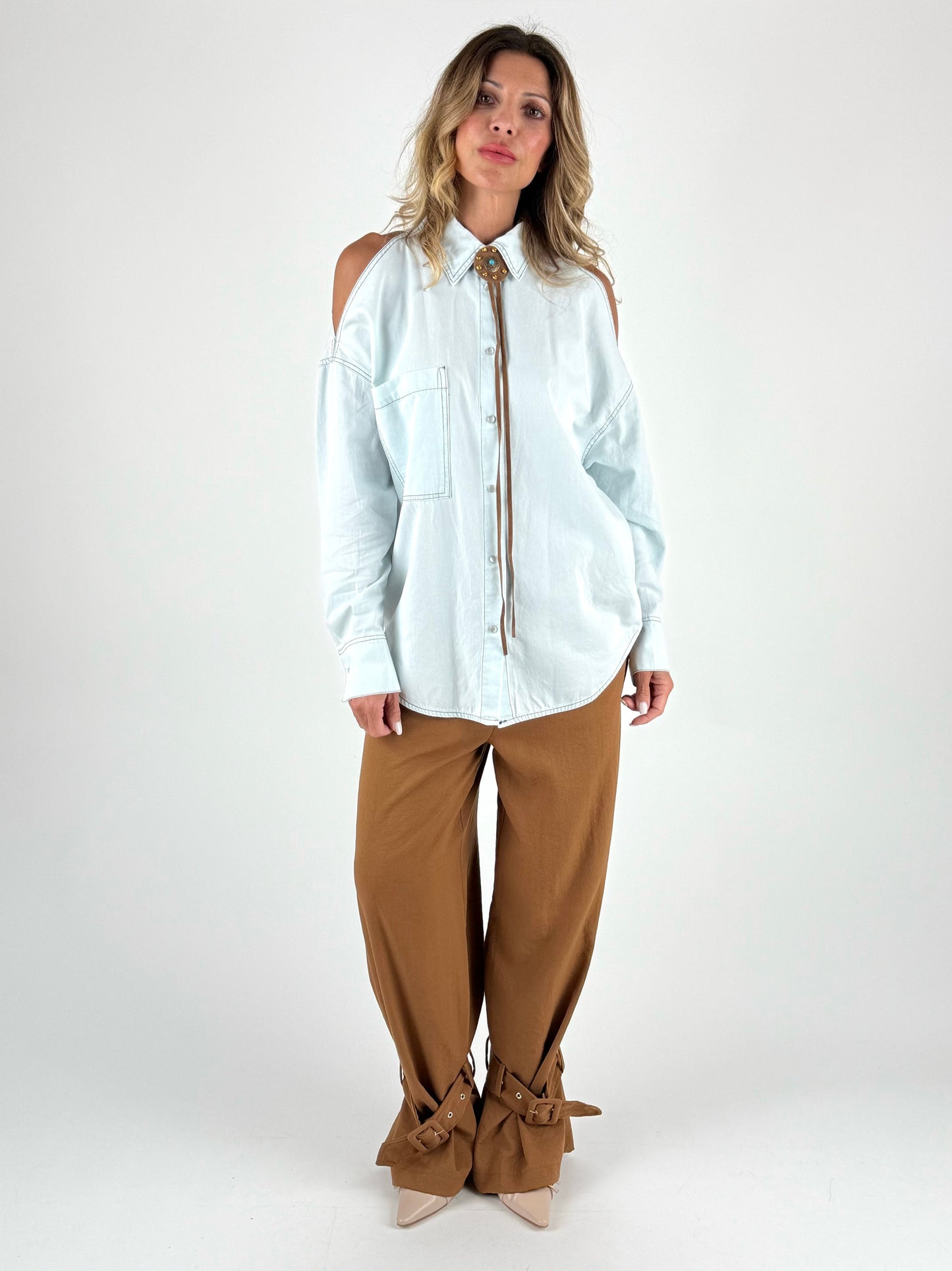 MOTEL - CAMICIA OVER CUT OUT