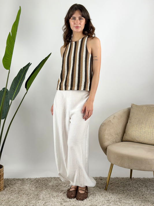 HAVEONE - CANOTTA CROCHET RIGHE