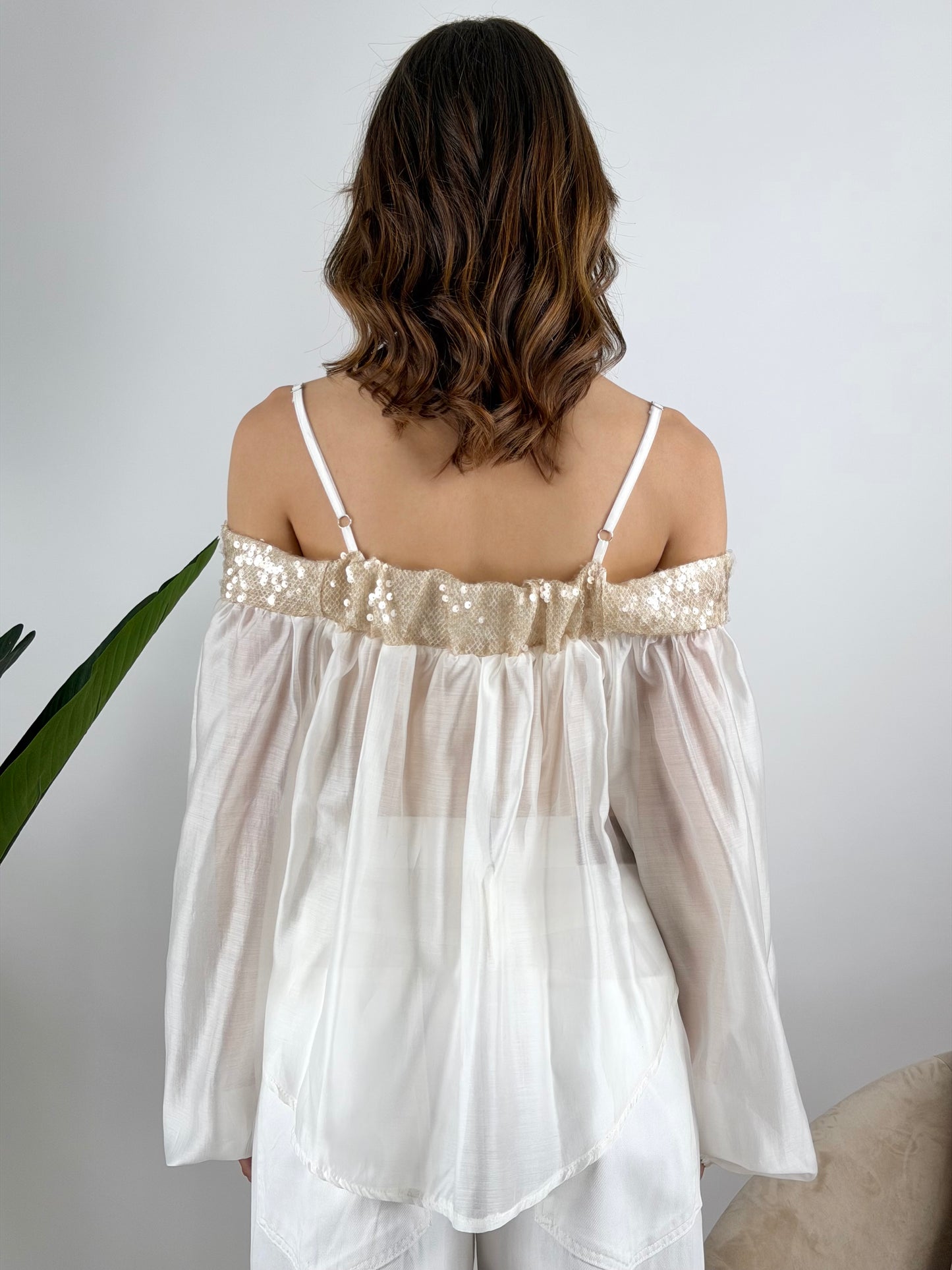 TENSIONE IN - BLUSA CUT OUT PAILLETTES