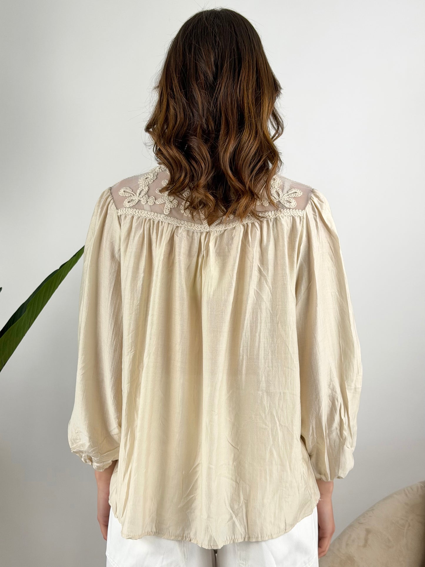 DEVA - CAMICIA TULLE CROCHET