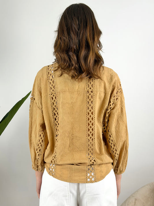 HAVEONE - CAMICIA TRAFORATA RICAMI