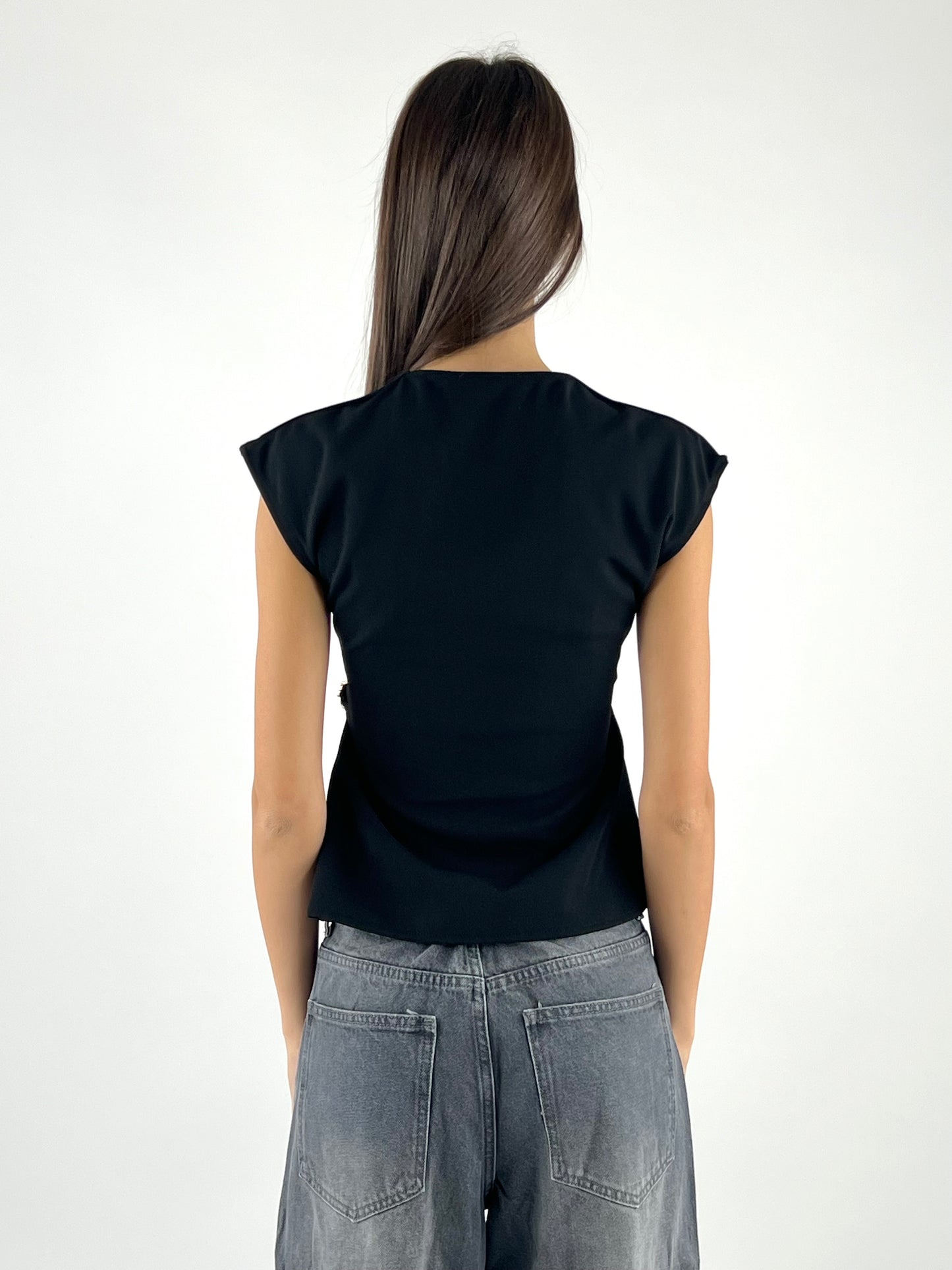 DEVA - TOP INCROCIO SPILLA