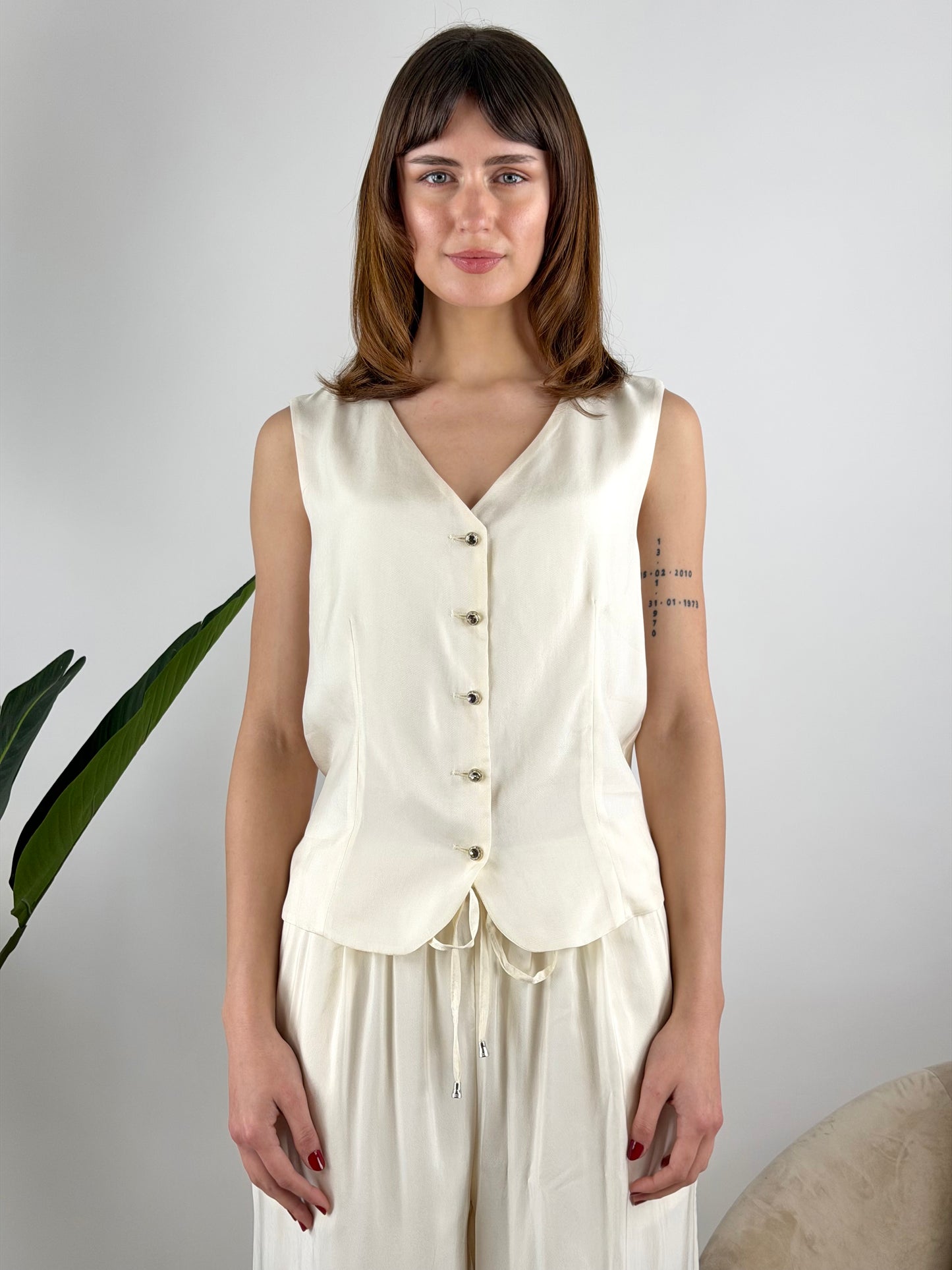 WU'SIDE - GILET BOTTONI GIOIELLO