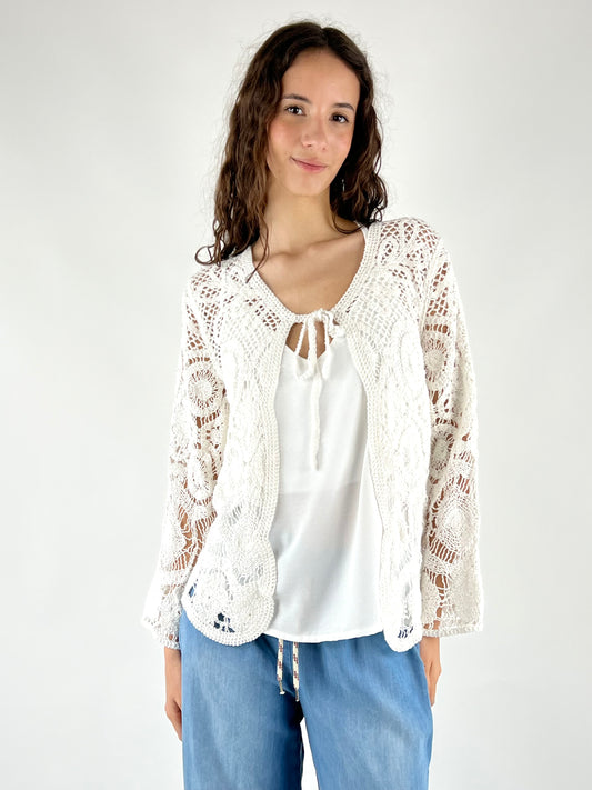 SUSY MIX - CARDIGAN CROCHET LACCIO