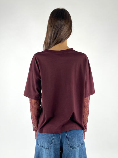 SUSY MIX - MAGLIA MANICA PIZZO