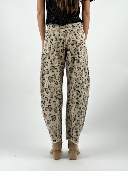 TENSIONE IN - PANTALONE WIDE ANIMALIER
