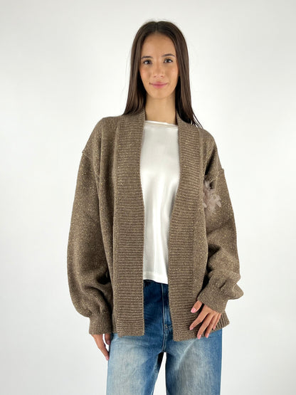 KONTATTO - CARDIGAN LUREX SPILLA