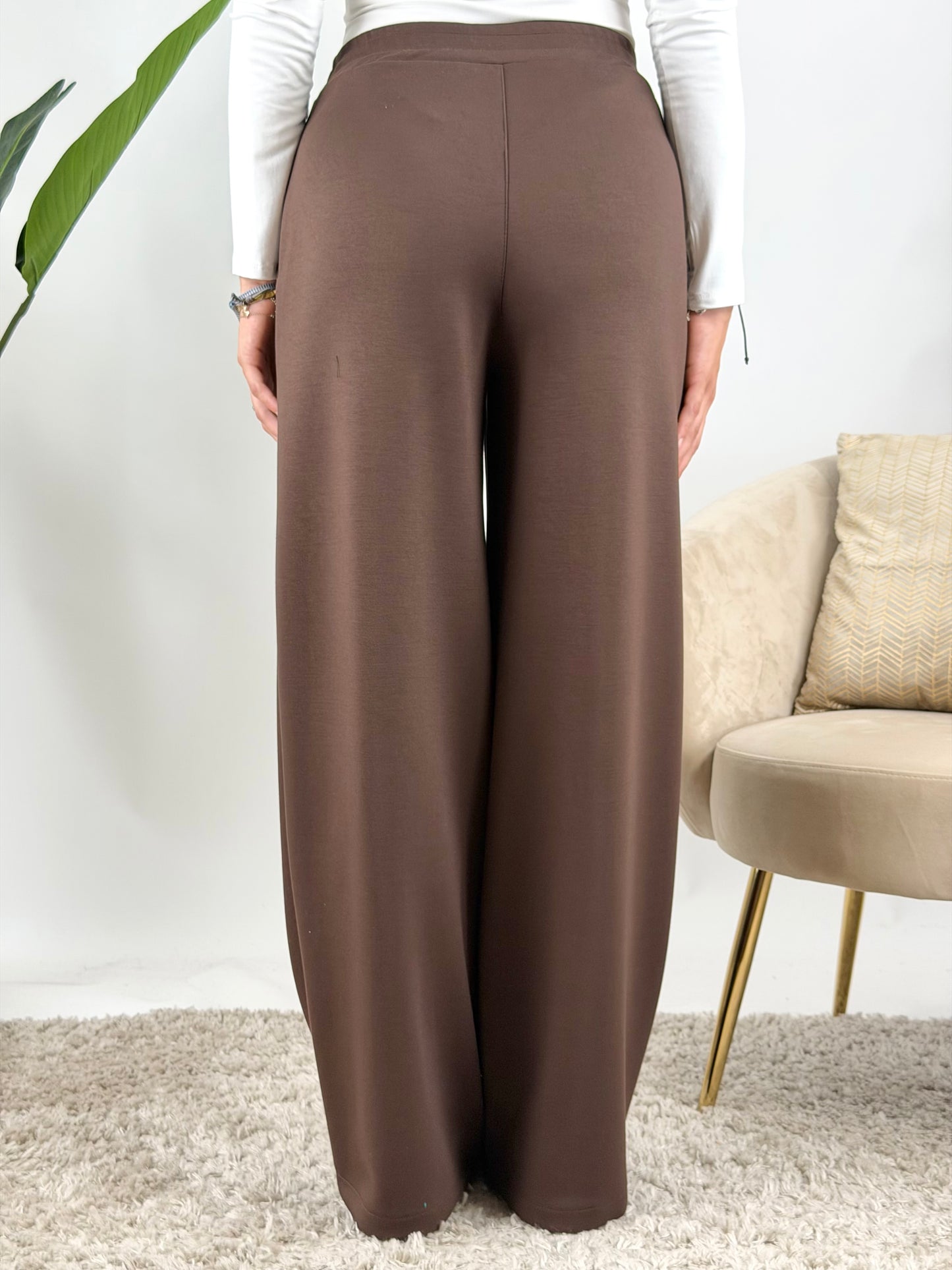 DEVA - PANTALONE FELPA PALAZZO