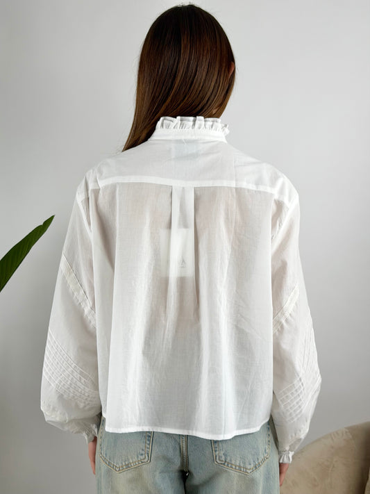 DEVA COUTURE PARIS - CAMICIA ROUCHES RICAMI