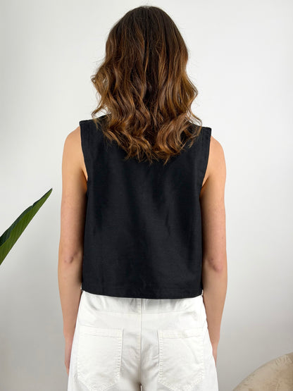 SUSY MIX - GILET RICAMI PERLINE