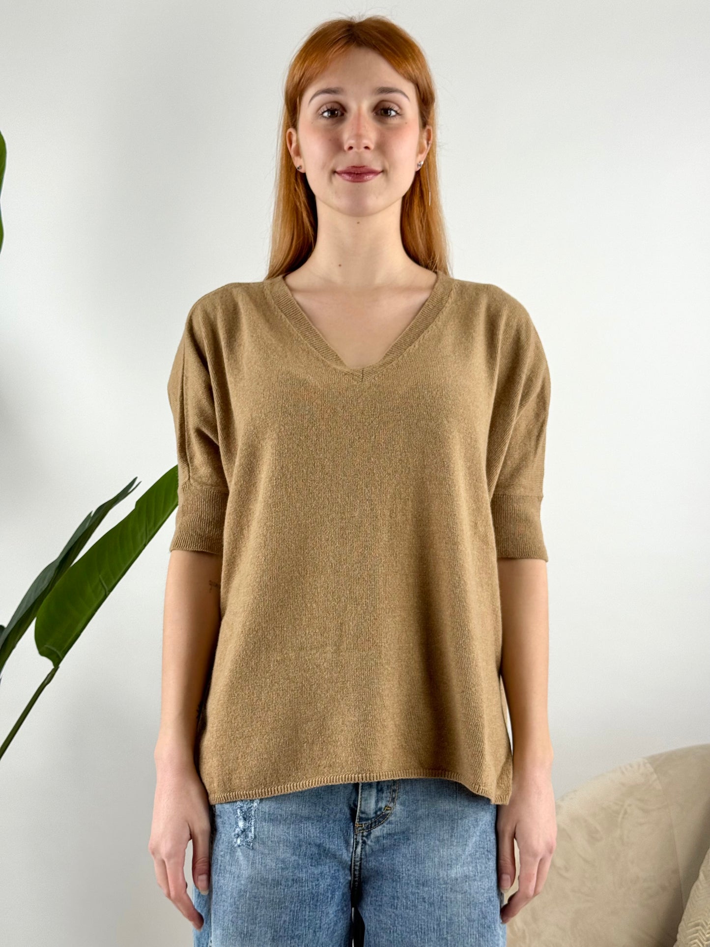 DEVA - MAGLIA KIMONO SCOLLO PUNTA