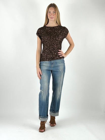 SUSY MIX - MAGLIA BARCA FULL PAILLETTES