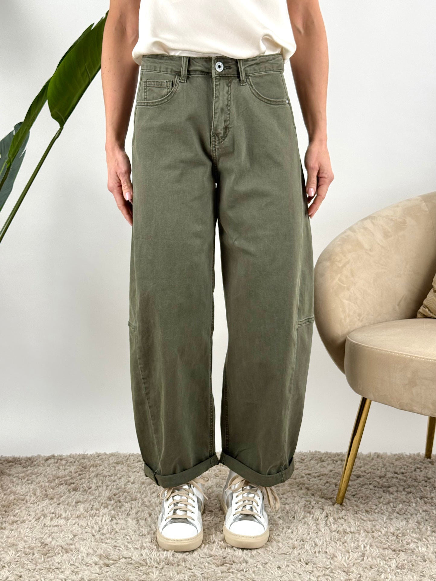 DEVA - JEANS BARREL COLORATO