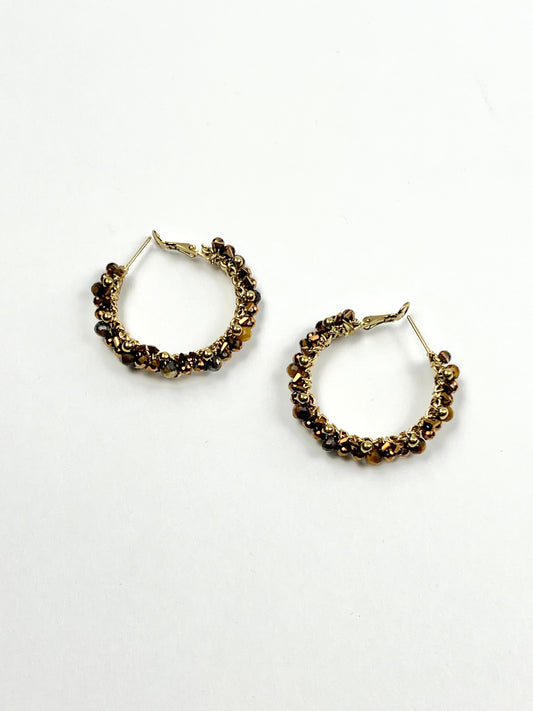 DEVA COUTURE PARIS - ORECCHINI CERCHIO CRISTALLI