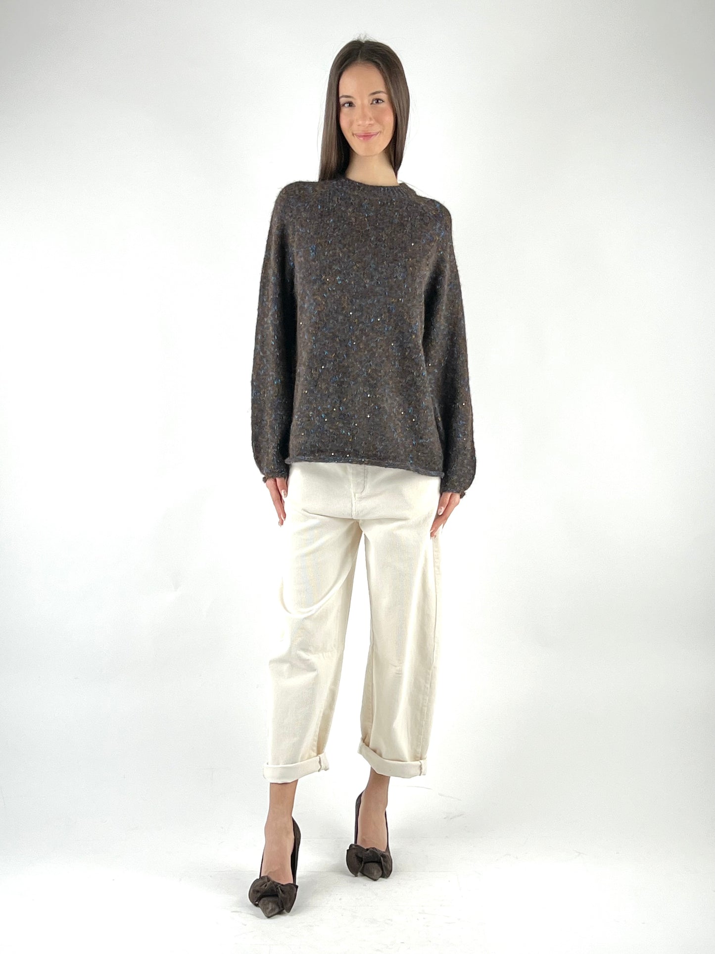 DEVA COUTURE PARIS - MAGLIA MULTIFILI PAILLETTES