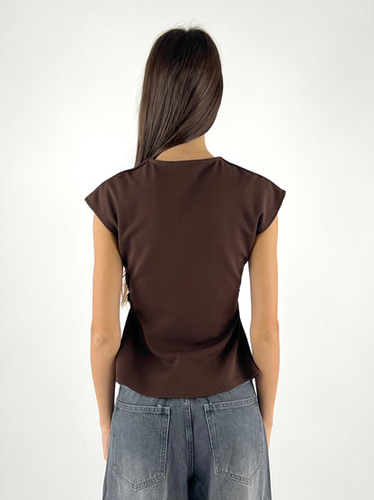 DEVA - TOP INCROCIO SPILLA