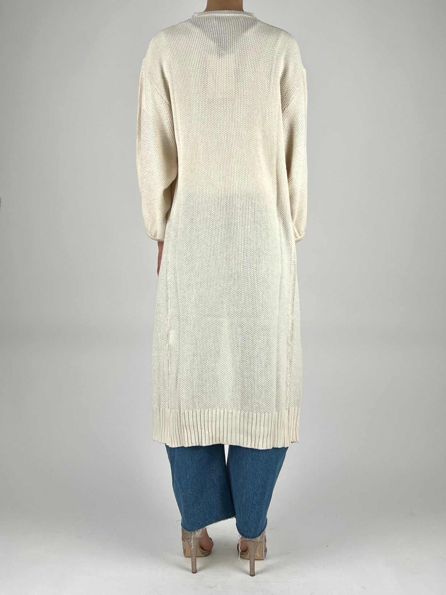 HAVEONE - MAXI CARDIGAN PUNTO RISO