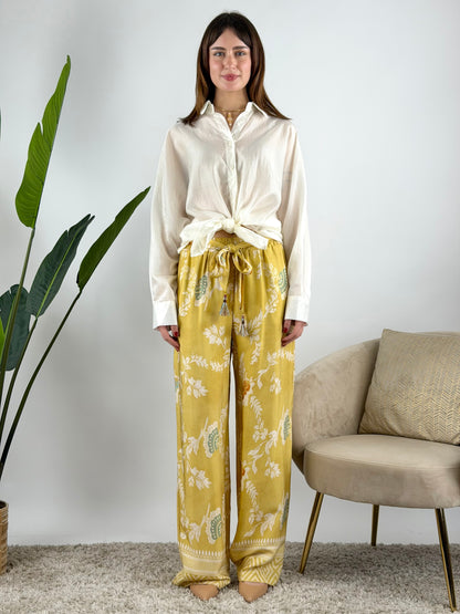 WU'SIDE - PANTALONE PALAZZO FANTASIA