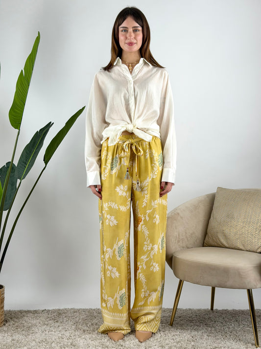 WU'SIDE - PANTALONE PALAZZO FANTASIA