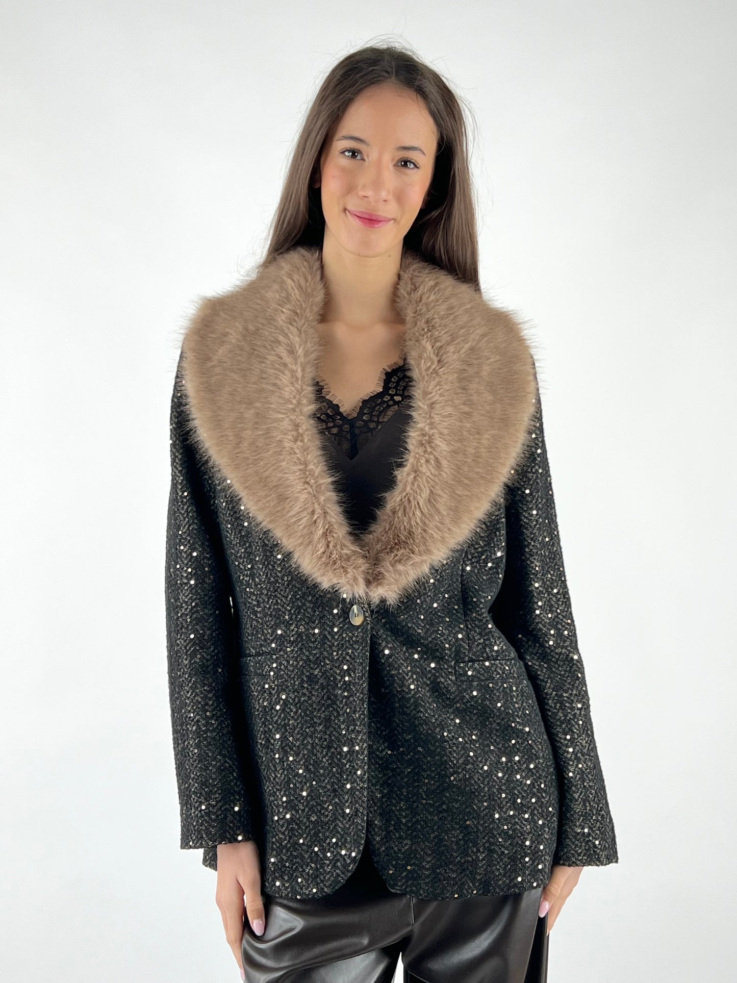 SUSY MIX - GIACCA COLLO ECOPELLICCIA