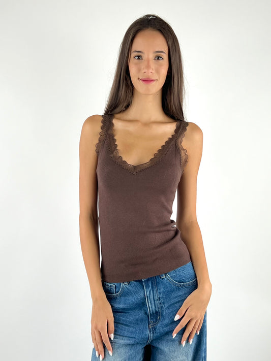 SUSY MIX - CANOTTA IN MAGLIA PIZZO