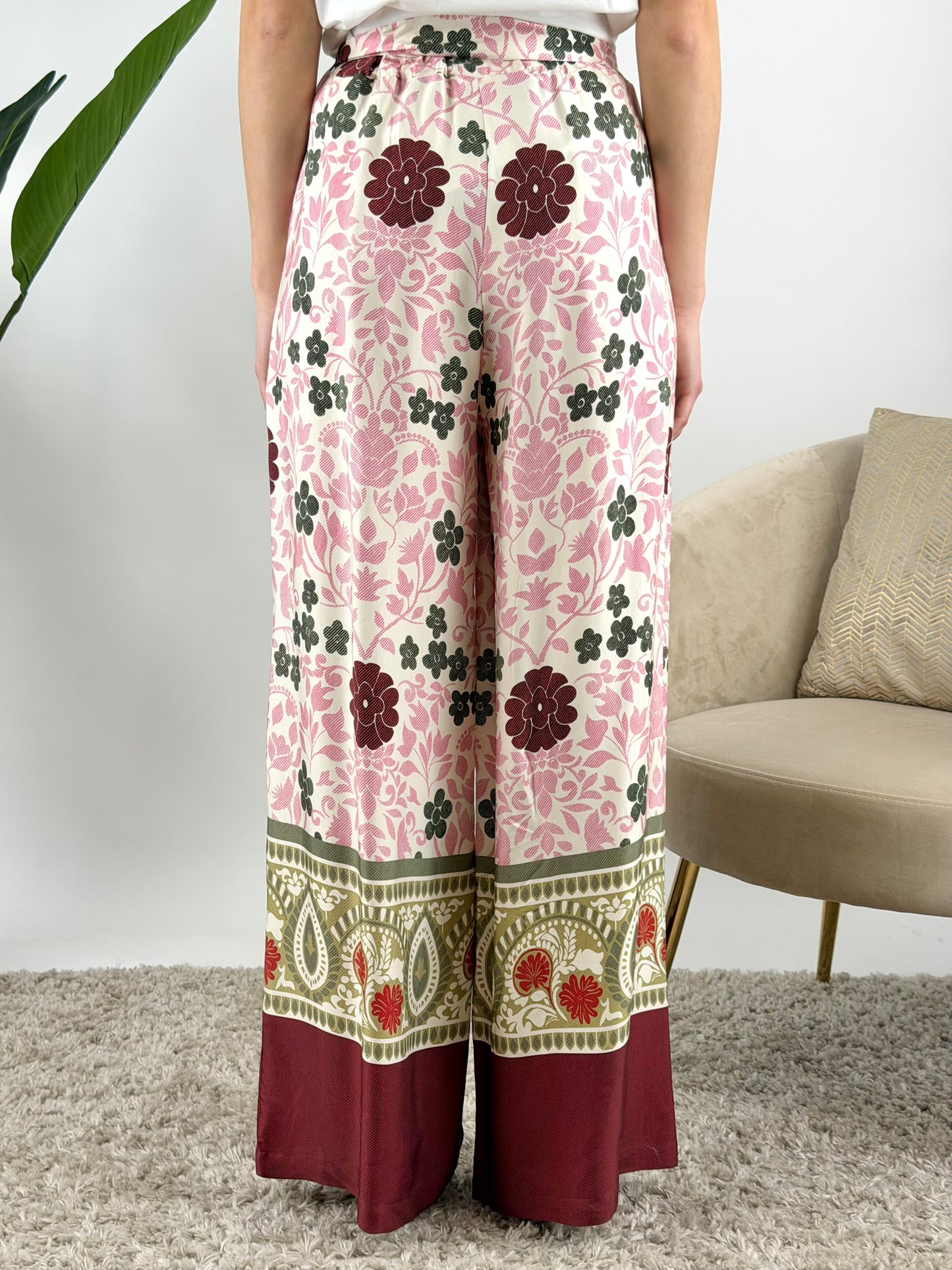 WU'SIDE - PANTALONE PALAZZO FANTASIA