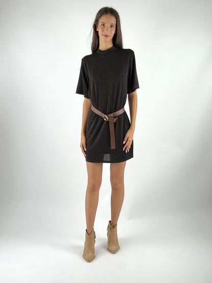 KONTATTO - ABITO LUREX CINTURA