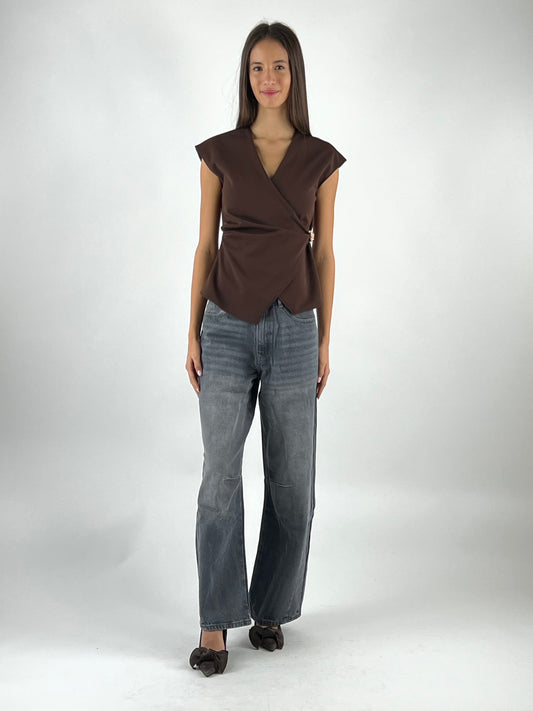 DEVA - TOP INCROCIO SPILLA