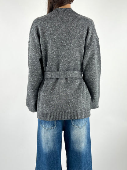 KONTATTO - CARDIGAN LUREX SPILLA
