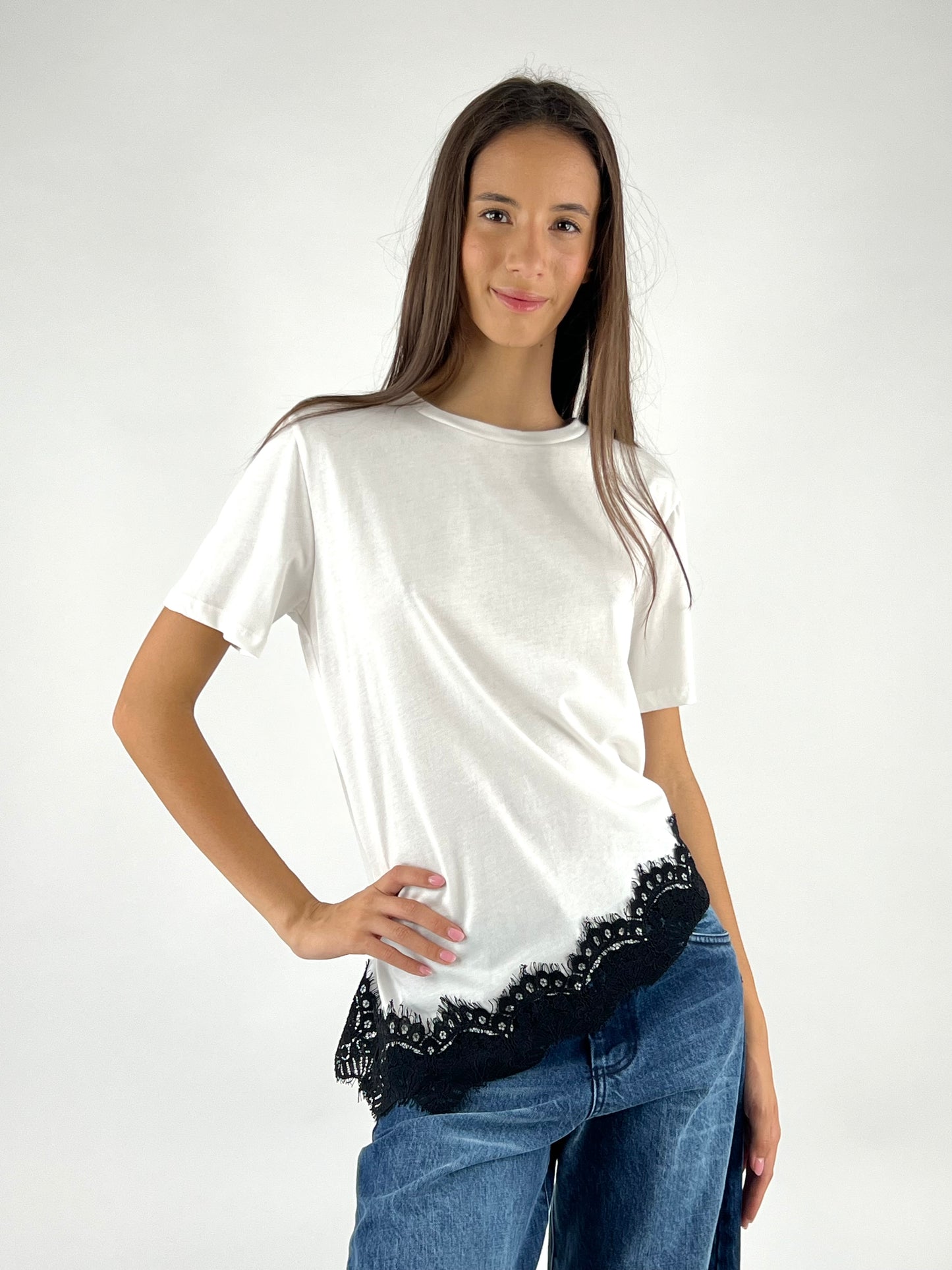TENSIONE IN - T-SHIRT BORDO PIZZO