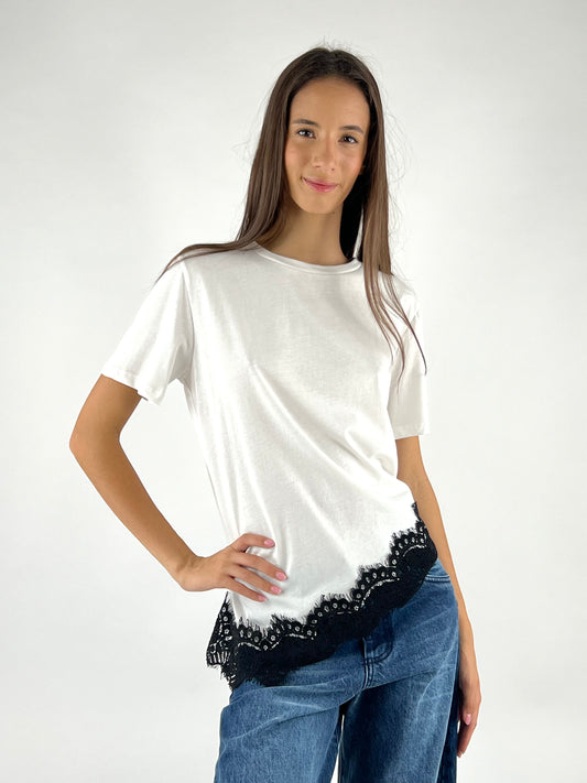 TENSIONE IN - T-SHIRT BORDO PIZZO