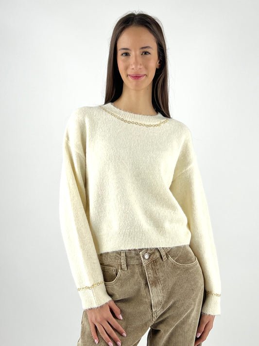 DEVA COUTURE PARIS - MAGLIA GIROCOLLO ADÈLE