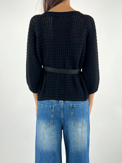 DEVA - CARDIGAN CROCHET CINTURA